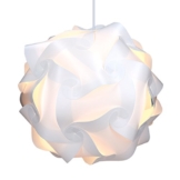 kwmobile DIY Puzzle Lampe XL Lampenschirm - Schirm Teile Set mit Netzkabel Schalter E27 Fassung - Puzzlelampe Stehlampe Deckenleuchte in Weiß - 1