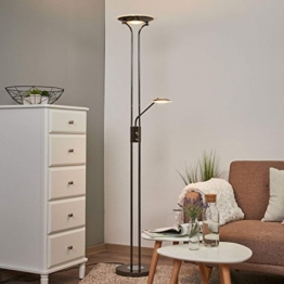 LED Stehlampe "Aras" dimmbar (Modern) in Schwarz aus Metall u.a. für Wohnzimmer & Esszimmer (A+) von Lampenwelt | Stehleuchte, Deckenfluter, LED-Deckenfluter - 1