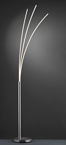 LED-Stehlampe Stehleuchte Standleuchte Wohnzimmerlampe TRISTAR | 190 cm | Nickel | 3-flammig | Dimmbar - 2