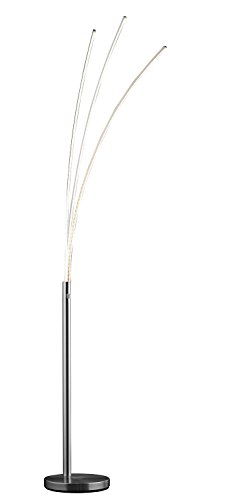 LED-Stehlampe Stehleuchte Standleuchte Wohnzimmerlampe TRISTAR | 190 cm | Nickel | 3-flammig | Dimmbar - 1