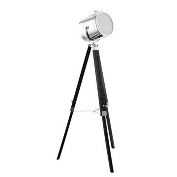 Licht-Trend Gazer Dreibein-Stehleuchte Holz & Chrom schwarz Stehlampe - 2