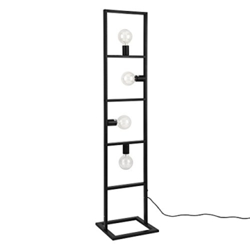 [lux.pro]® Stehleuchte - 142,5 cm - design stylisch schawrz metall home dekoration - 2