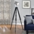 [lux.pro] Stehleuchte Tripod (1 x E27 Sockel)(64cm - 140cm) Industrial Design Dreifuss Dreibein Tripod Teleskop Chrom Stehlampe Leuchte - 2