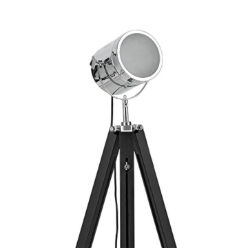 [lux.pro] Stehleuchte Tripod (1 x E27 Sockel)(64cm - 140cm) Industrial Design Dreifuss Dreibein Tripod Teleskop Chrom Stehlampe Leuchte - 4