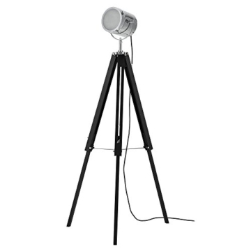 [lux.pro] Stehleuchte Tripod (1 x E27 Sockel)(64cm - 140cm) Industrial Design Dreifuss Dreibein Tripod Teleskop Chrom Stehlampe Leuchte - 5