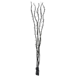 MiniSun – Moderne, dekorative und schwarze LED 1.2m Zweige mit schönen weißen Rosenblumen – Zweigenlampe - 1