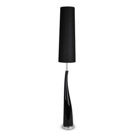 MiniSun – Schöne Stehlampe aus Keramik mit einem modernen, glänzigen schwarzen und silberfarbigen Finish im Retrostil – Bodenleuchte - 1