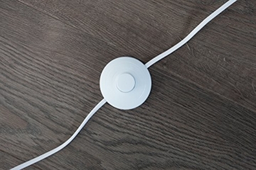 Moderne Design Stehlampe STUDIO 140 cm weiss silber Lampe Blattsilber Optik - 9