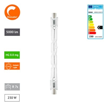 OSRAM Halogen-Röhre/ HALOLINE / R7S-Sockel / dimmbar / 230 Watt / warmweiß -  2950 K - 3