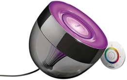 Philips Living Colors Iris, Energiesparende LED-Technologie mit 10 Watt,16 Millionen Farben, mit Fernbedienung, schwarz 7099930PH - 1