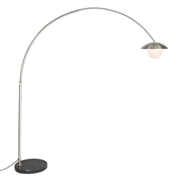 QAZQA Modern Stehleuchte / Stehlampe / Standleuchte / Lampe / Leuchte Outdoor Stahl / Silber / nickel matt mit schwarzem Fuß / Außenbeleuchtung Glas / rostfreier Stahl / Länglich LED geeignet E27 Max. - 1