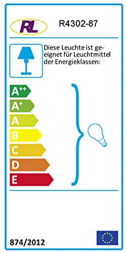 Reality Leuchten R4302-87 Fluter, 1x E27, titanfarben, Schirm in weiß - 2