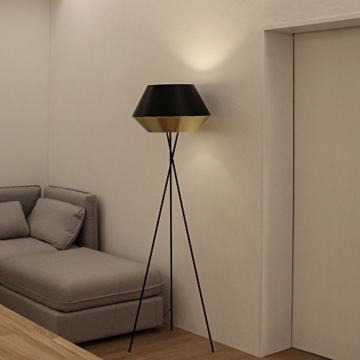 s.LUCE LED Stehleuchte SkaDa Ø 50cm in Gold, Schwarz Wohnzimmerleuchte Stehlampe Dreinbein-Stehleuchte Standleuchte - 4