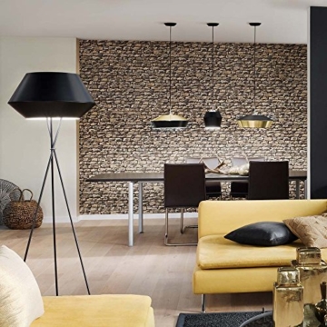 s.LUCE LED Stehleuchte SkaDa Ø 50cm in Gold, Schwarz Wohnzimmerleuchte Stehlampe Dreinbein-Stehleuchte Standleuchte - 5