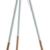 SalesFever Stehlampe, Stehleuchte, Metall- + Holzbeine in weiß-braun, Lampenschirm in Weiß, Polyester, robuster Stoff, Holz, Metall, Wohnzimmerlampe, Druckschalter, 43 x 29 x 153 cm - 4