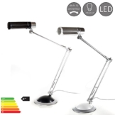(Schwarz/ Silber) T1419 LED Tischleuchte/ Schreibtischleuchte A++ in 2 Farben wählbar. Lampe Leuchte Schreibtischlampe Tischlampe Nachttischleuchte … - 1