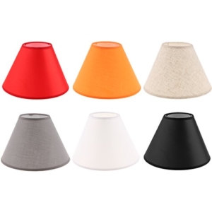 Sharplace Lampenschirm E27 LED Lampenfassung Schirm für Stehlampe, Tischlampe und Bodenlampe - Schwarz - 4