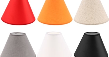 Sharplace Lampenschirm E27 LED Lampenfassung Schirm für Stehlampe, Tischlampe und Bodenlampe - Schwarz - 4