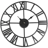 SOLEDI Wanduhr Römische und Retro Wand Clock Europäische Uhr Deko (Schwarz) - 1