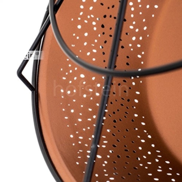 Stehleuchte EIDE aus Metall - Vintage Bodenleuchte - Fluter für Schlafzimmer, Wohnzimmer, Esszimmer - Retro-Standlampe mit großem rundem Lampenschirm wie am Filmset - 5