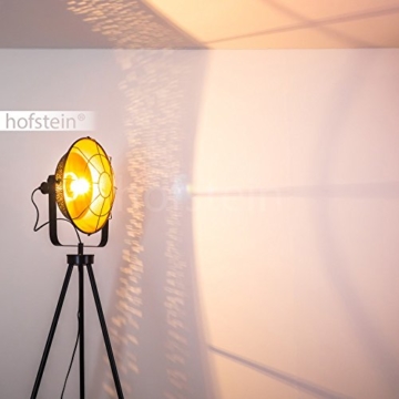 Stehleuchte EIDE aus Metall - Vintage Bodenleuchte - Fluter für Schlafzimmer, Wohnzimmer, Esszimmer - Retro-Standlampe mit großem rundem Lampenschirm wie am Filmset - 8