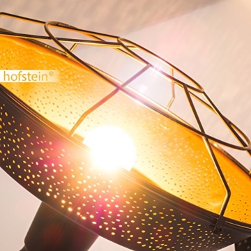 Stehleuchte EIDE aus Metall - Vintage Bodenleuchte - Fluter für Schlafzimmer, Wohnzimmer, Esszimmer - Retro-Standlampe mit großem rundem Lampenschirm wie am Filmset - 9