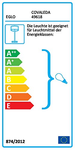 Stehleuchte Vintage COVALEDA Ø 55cm dimmbar in schwarz, messing, gold - 3