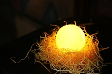 The perseids Vollmond Lampe 3D LED Nacht Moderne Stehlampe Dimmbar Touch Control Helligkeit USB Wiederaufladbare Tischlampe Buchlampe Kinderzimmerlampe 3 Farbe Wählbar Touch-Schalter Licht Luna Mondlampe Mit Holzständer für Schlafzimmer Cafe Bar Esszimmer(15CM/5.9Inch) - 3