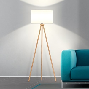 tomons Stehlampe Stativ aus Holz für das Wohnzimmer, Schlafzimmer und andere Zimmer, Skandinavischer Stil, 148 cm Höhe – FL1002 - 2
