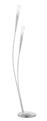 Trio-Leuchten 4470921-07 Stehleuchte EEK C inklusiv 2x G9/28 W Eco, mit Dimmer, Nickel matt, Glas alabasterfabig weiß - 1