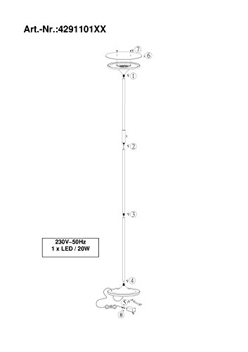 Trio Leuchten LED-Fluter in Messing antik 429110104 - 3