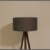 Tripod Lampe Stehlampe Standleuchte Stehleuchte Deckenfluter / gewebter Stoffschirm Grau / Braun / H: 150cm Samarkand-Lights - 3