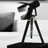 Tripod Stativleuchte mit Scheinwerfer E27 H65cm Schwarz von Grundig Dreibein Stehlampe Stehleuchte Studioleuchte Studiolampe Stativlampe - 1