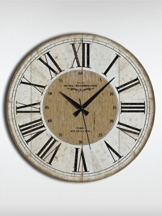 Vintage Designer Wanduhr Abigail braun weiss 50 x 50 cm by roombird - 1