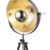 Vintage Stehleuchte mit beweglichen Schirm Stehlampe Standlampe Dreibein (Höhenverstellbar, Studio-Lampe, Strahler, Metallic, Fassung E27) - 2