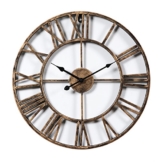 Wanduhr 3D, Likeluk 18zoll (47cm)Europäisch Quartz Lautlos Wanduhr ohne Ticken Vintage Handgemacht 3D Dekorative, Eisen - 1