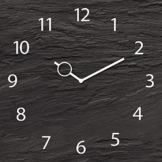 Wanduhr aus Glas, Black Slate, Schieferoptik schwarz, 30x30 cm von Eurographics - 1