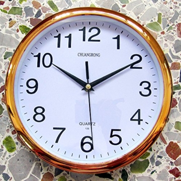 Wanduhr, chuangrong geräuschlos, - gold - 2