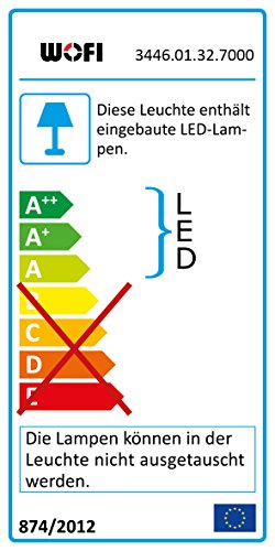 WOFI Standleuchte, Metall, Integriert, 12 W, Messing Matt, 23 x 23 x 135 cm - 2