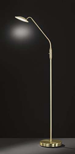 WOFI Standleuchte, Metall, Integriert, 12 W, Messing Matt, 23 x 23 x 135 cm - 3