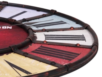 WOHNLING Wanduhr XXL ¯ 60 cm Galerie Küchenuhr Vintage-Look Bahnhofsuhr modern Römische Ziffern mehrfarbig stilvoll Wohndeko Design Wohnzimmeruhr Wanddekoration elegant Designuhr Wohnraumdekoration - 3