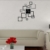 Yesiidor Wandaufkleber Abnehmbare DIY Uhr Muster Wand Aufkleber Wandtattoo für Wohnzimmer Silber Schwarz - 2
