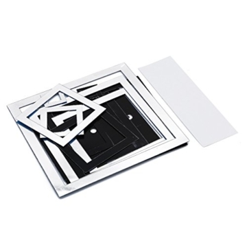 Yesiidor Wandaufkleber Abnehmbare DIY Uhr Muster Wand Aufkleber Wandtattoo für Wohnzimmer Silber Schwarz - 4