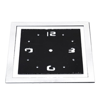 Yesiidor Wandaufkleber Abnehmbare DIY Uhr Muster Wand Aufkleber Wandtattoo für Wohnzimmer Silber Schwarz - 5
