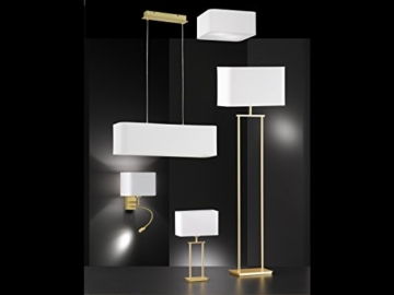 Zeitgemäße Stehleuchte IRING mit LEDs, Messing matt, Schirm eckig weiß 50 x 26cm, Höhe 160 cm, 2x E27 Fassung - 7