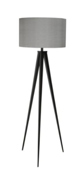 Zuiver 5000800 Floor Lamp Tripod, Metall, schwarz / grau - 1