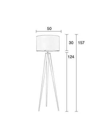 Zuiver 5000800 Floor Lamp Tripod, Metall, schwarz / grau - 6
