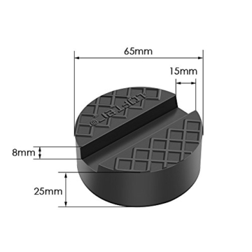 [1 Paar / 2 Stücks] Gummiauflage Wagenheber, LOFter Universal Gummiauflage Wagenheber, Hydraulisch Rangierwagenheber Hebebühne Schützt Auto SUV vor Kratzern Schwarz. - 3