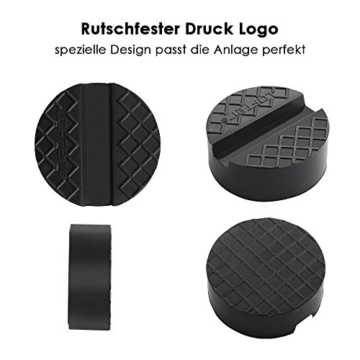 [1 Paar / 2 Stücks] Gummiauflage Wagenheber, LOFter Universal Gummiauflage Wagenheber, Hydraulisch Rangierwagenheber Hebebühne Schützt Auto SUV vor Kratzern Schwarz. - 4