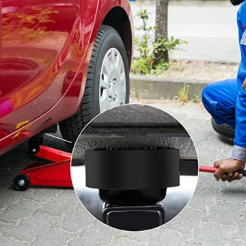 [1 Paar / 2 Stücks] Gummiauflage Wagenheber, LOFter Universal Gummiauflage Wagenheber, Hydraulisch Rangierwagenheber Hebebühne Schützt Auto SUV vor Kratzern Schwarz. - 5